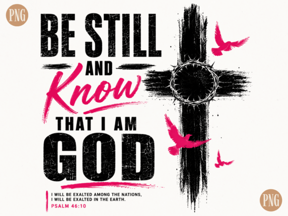 Be Still and Know That I Am God PNG Ps