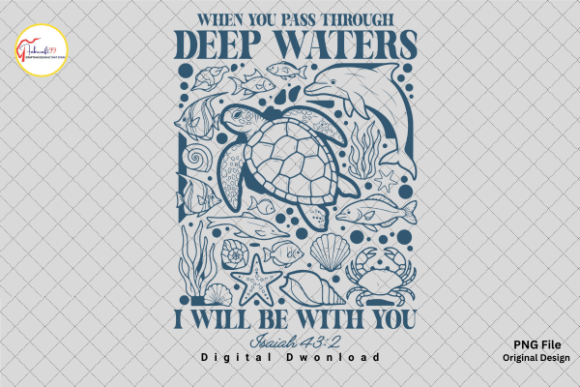 Bible Verse Faith Sea Turtle Summer PNG T-Shirt Designs