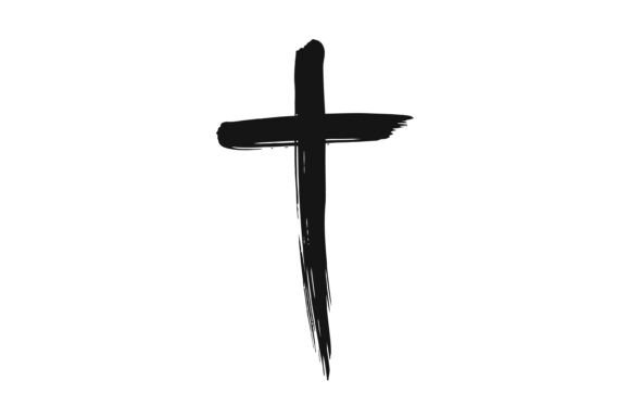 Brush Stroke Cross Minimal Design for T-Shirt Designs