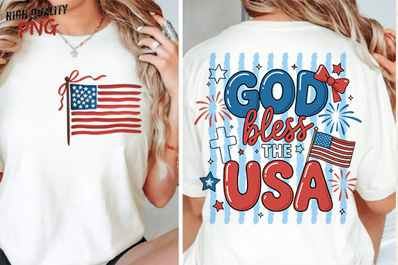 Coquette Striped USA PNG for T-Shirt Designs