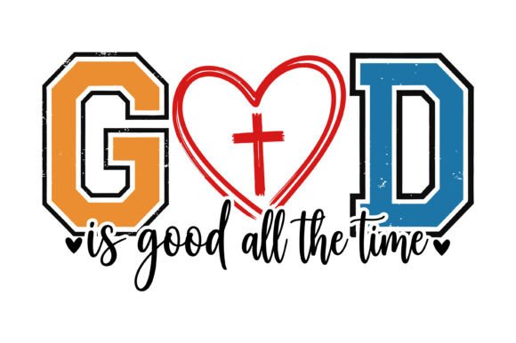 God is Good Heart Design T-Shirt Designs