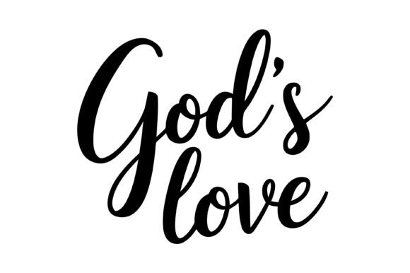 God’s Love Script Typography T-Shirt Designs