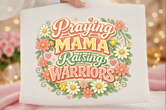 Praying Mama Flowers Mother s Day Png for T-Shirt Designs