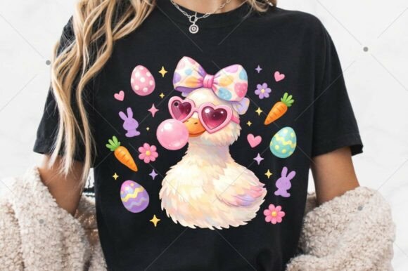 Preppy Easter Goose PNG for T-Shirt Designs