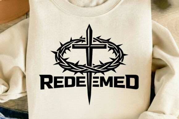 Redeemed Cross and Crown of Thorns Png for T-Shirt Designs
