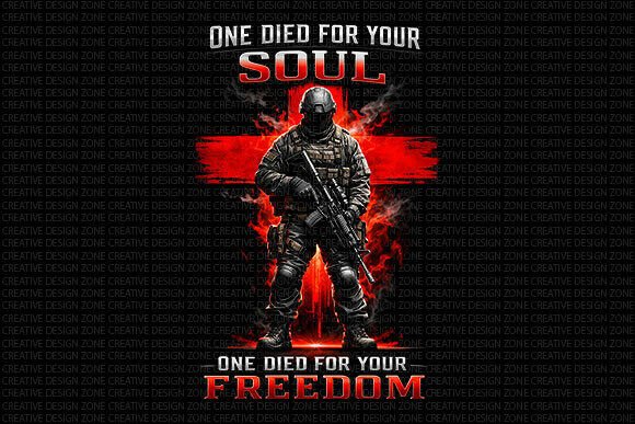 Soul Freedom Soldier PNG for T-Shirt Designs