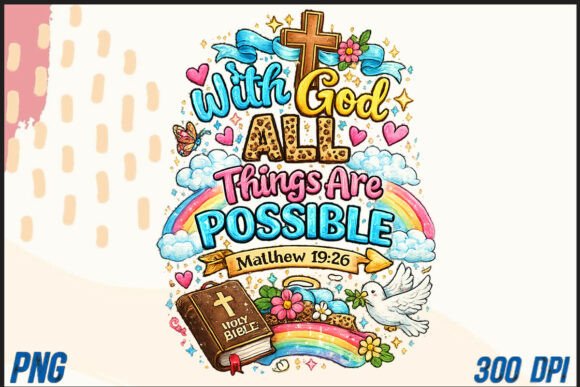 With God All Things Are Possible Matthew T-Shirt Designs